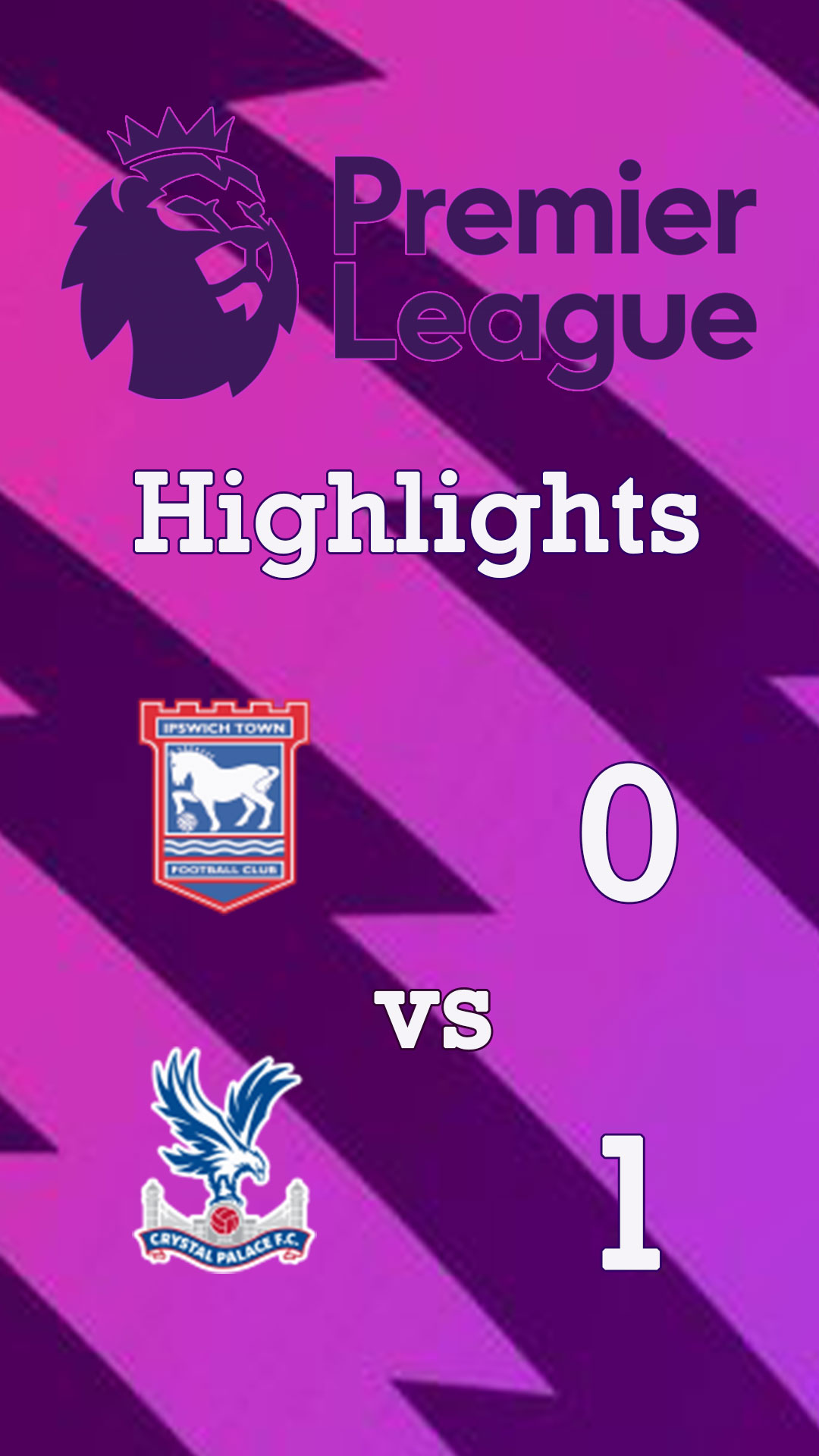 Ipswich Town 0 - 1 Crystal Palace : Highlight Premier League 24/25
